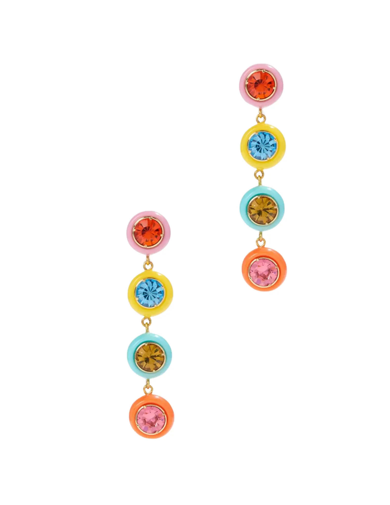 Lele Sadoughi Taffy Rainbow Gumball Linear Earrings