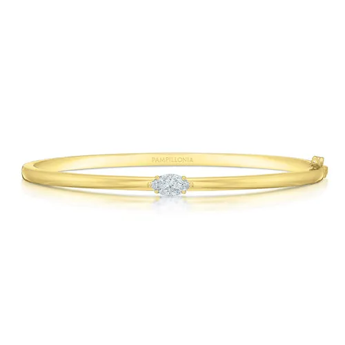 Lennon Marquise Diamond Solitaire Bangle