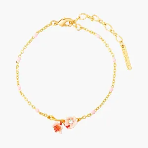 Les Nereides Pink Japanese Cherry Blossom Thin Bracelet