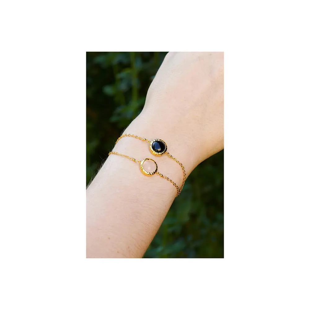Les Nereides Pink Quartz Chain Bracelet