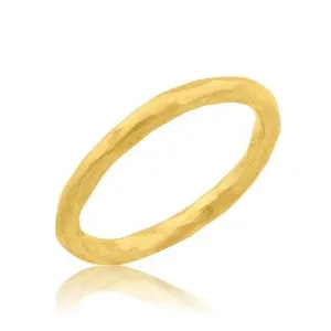 Like Behar Gold Hammered Band