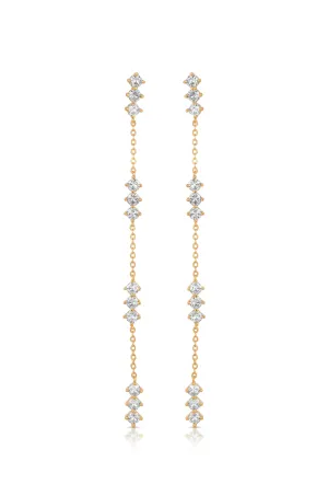 Linear Crystal Drop Earrings