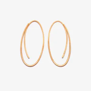 LINEAR EARRINGS - OVAL - RED