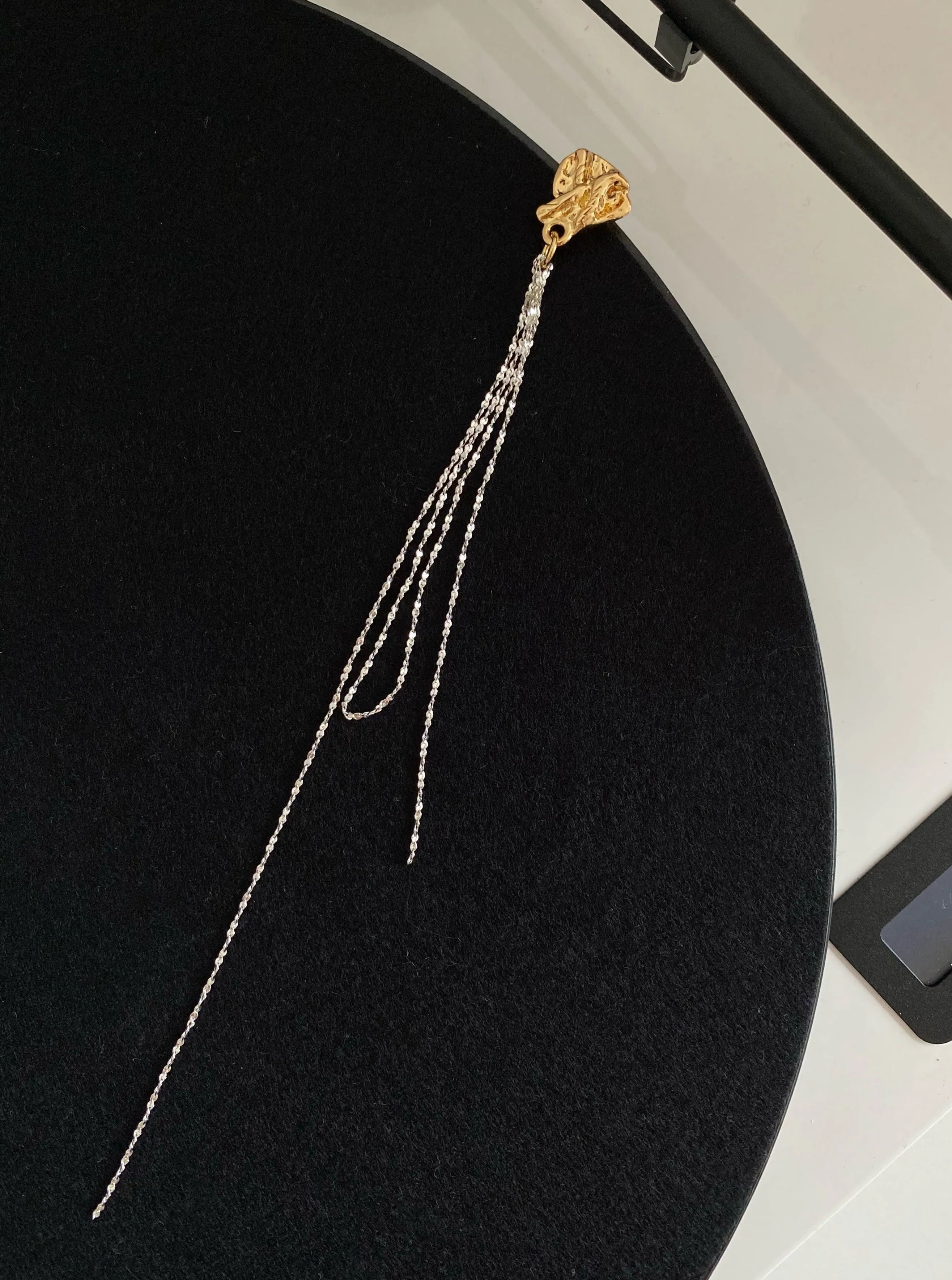Linear Long Drop Single Earring