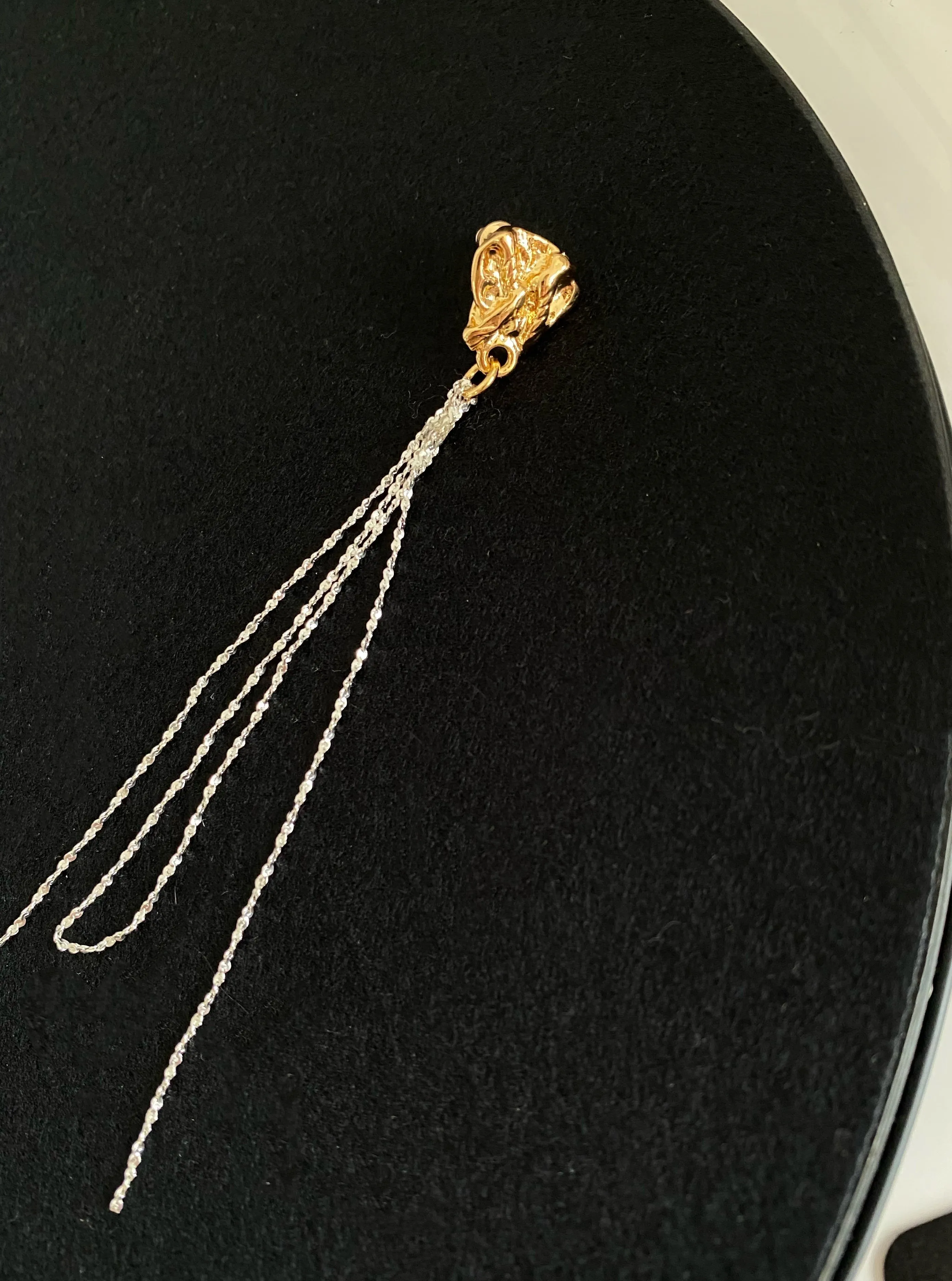 Linear Long Drop Single Earring