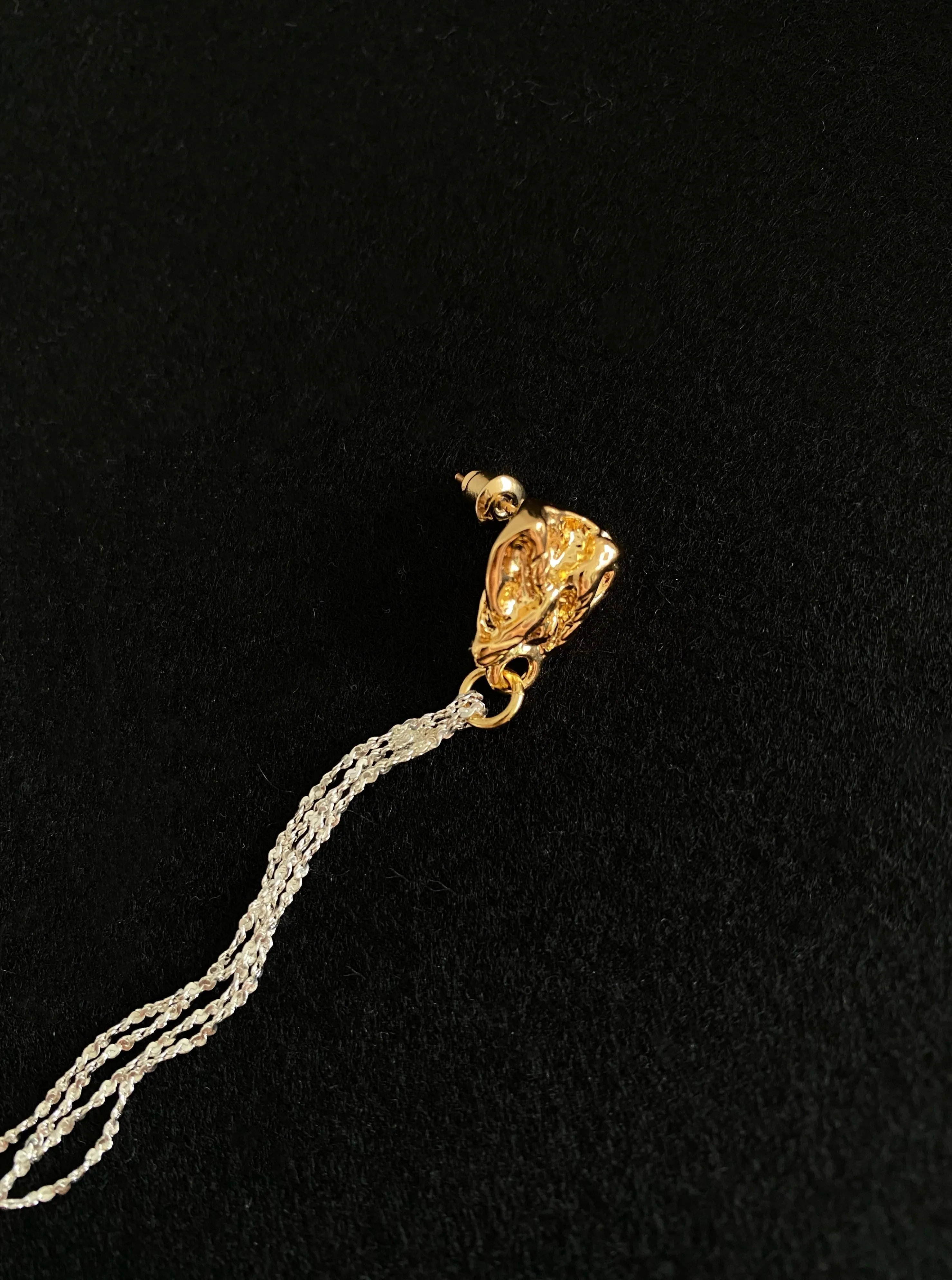 Linear Long Drop Single Earring