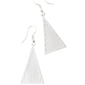 Linear Peak Earrings - Silver