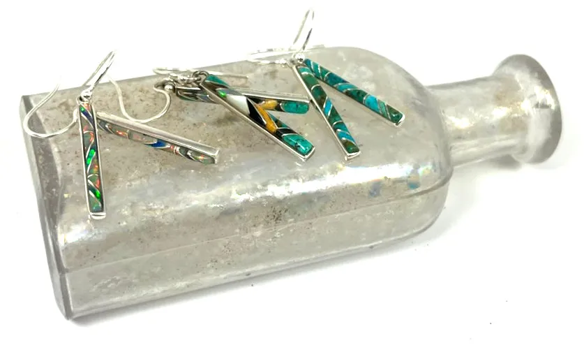 Linear Totem Inlay Earring