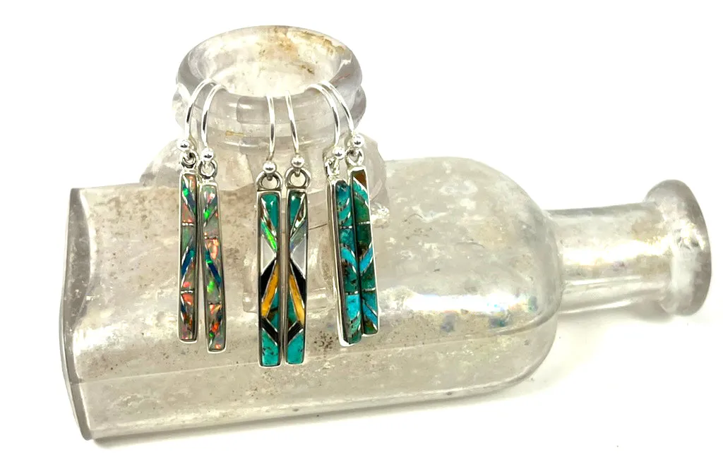 Linear Totem Inlay Earring