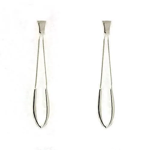 LOAS791 High-Polished 925 Sterling Silver Earrings
