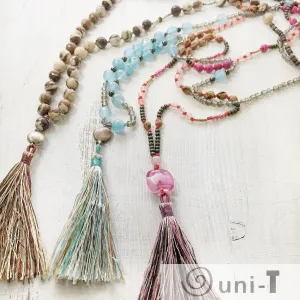Long Beaded Mala Necklaces