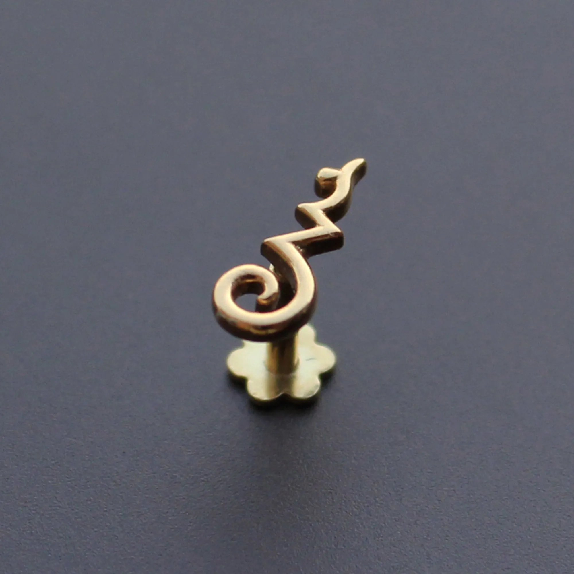 Long Curvy Tragus Earring