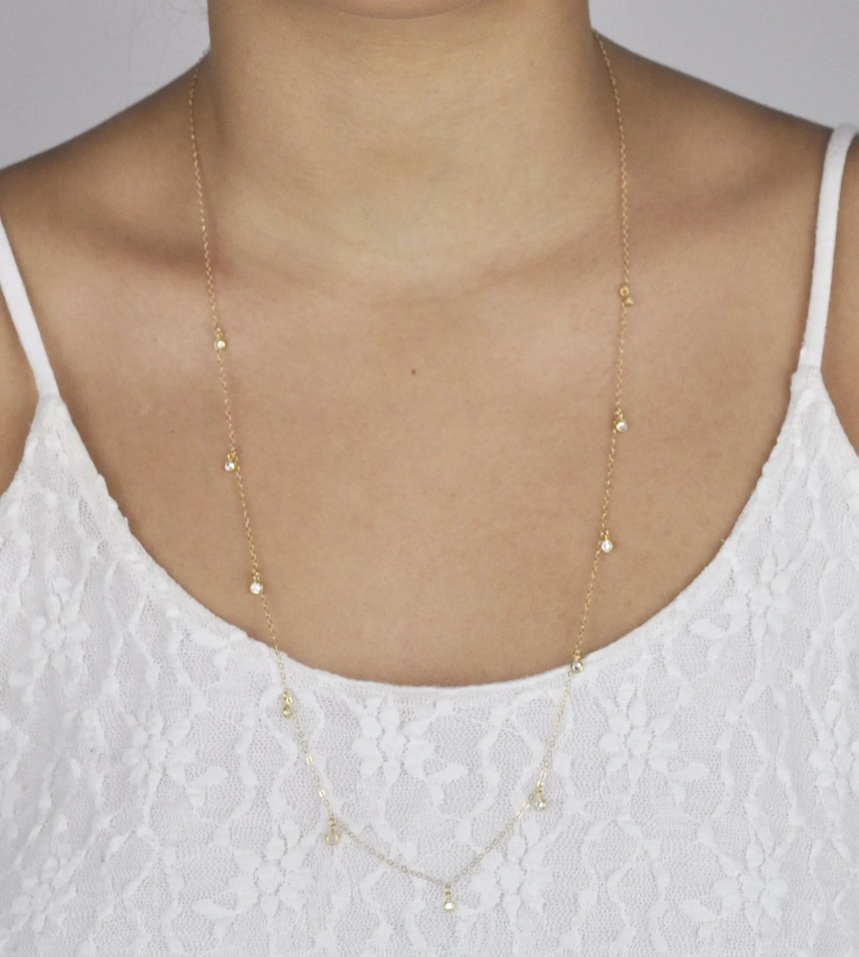Long CZ Necklace