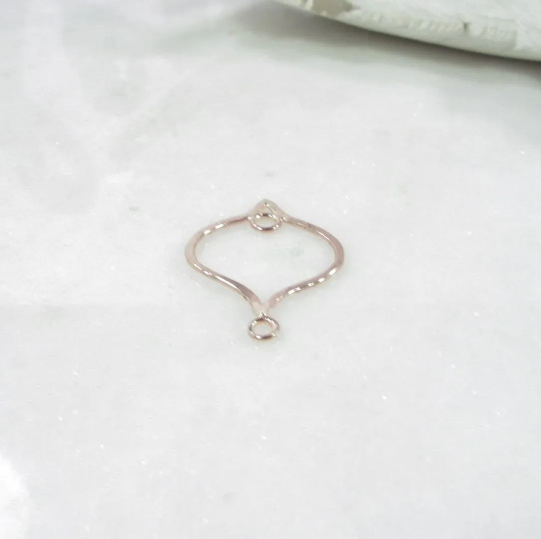 Lotus Connectors - Three Rings, Choose Your Size, 1mm, Choose Your Metal
