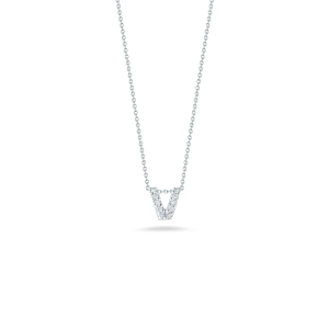 LOVE LETTER "V" DIAMOND PENDANT
