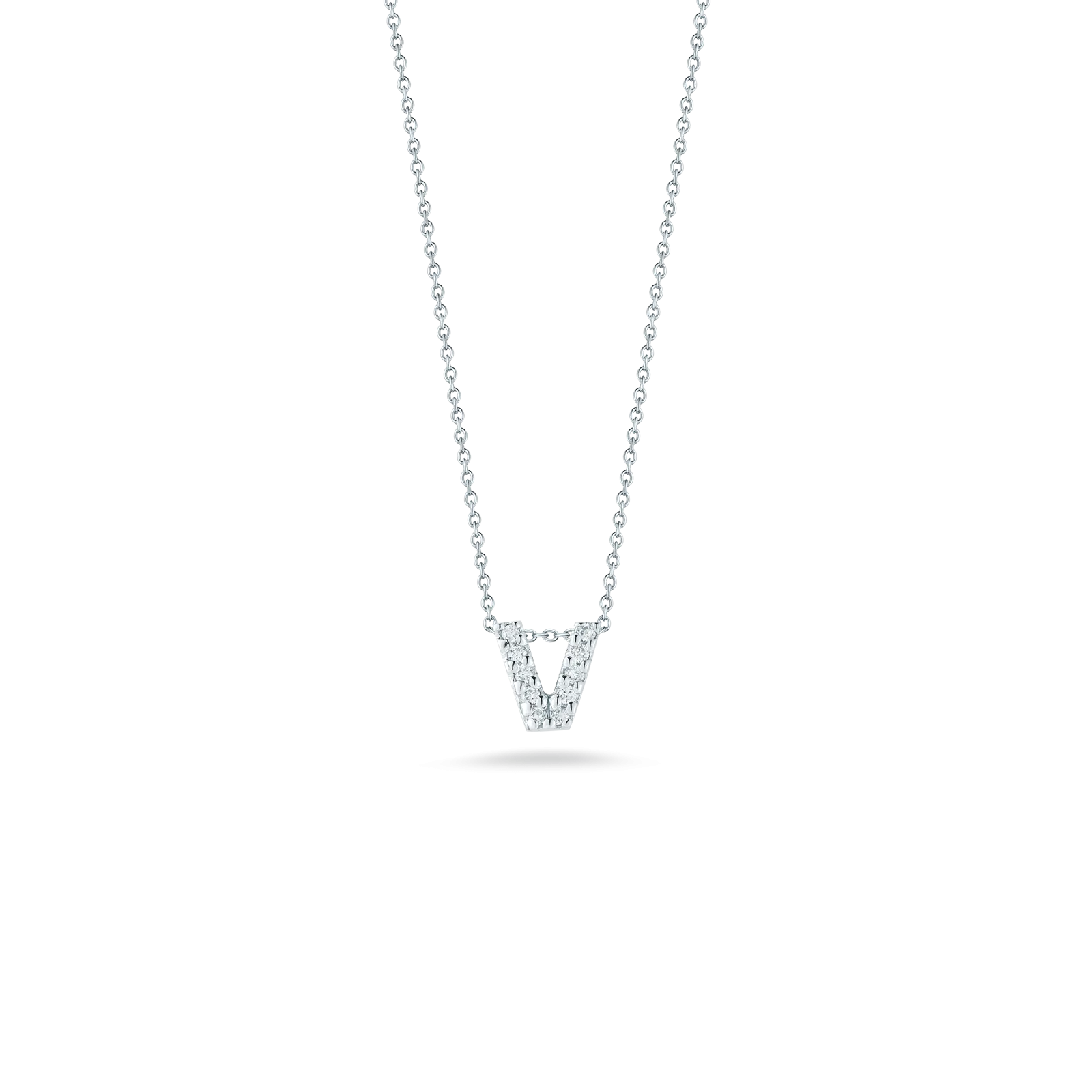 LOVE LETTER "V" DIAMOND PENDANT