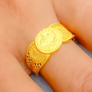 Lovely Shimmering Turkish 22k Gold Ring