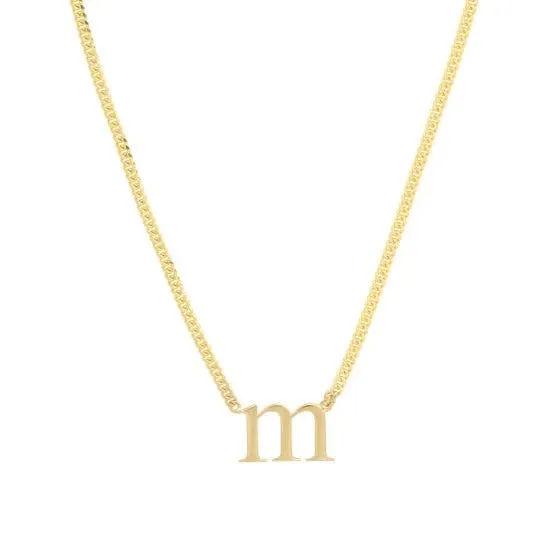 Lowercase Roman Times Initial Necklace