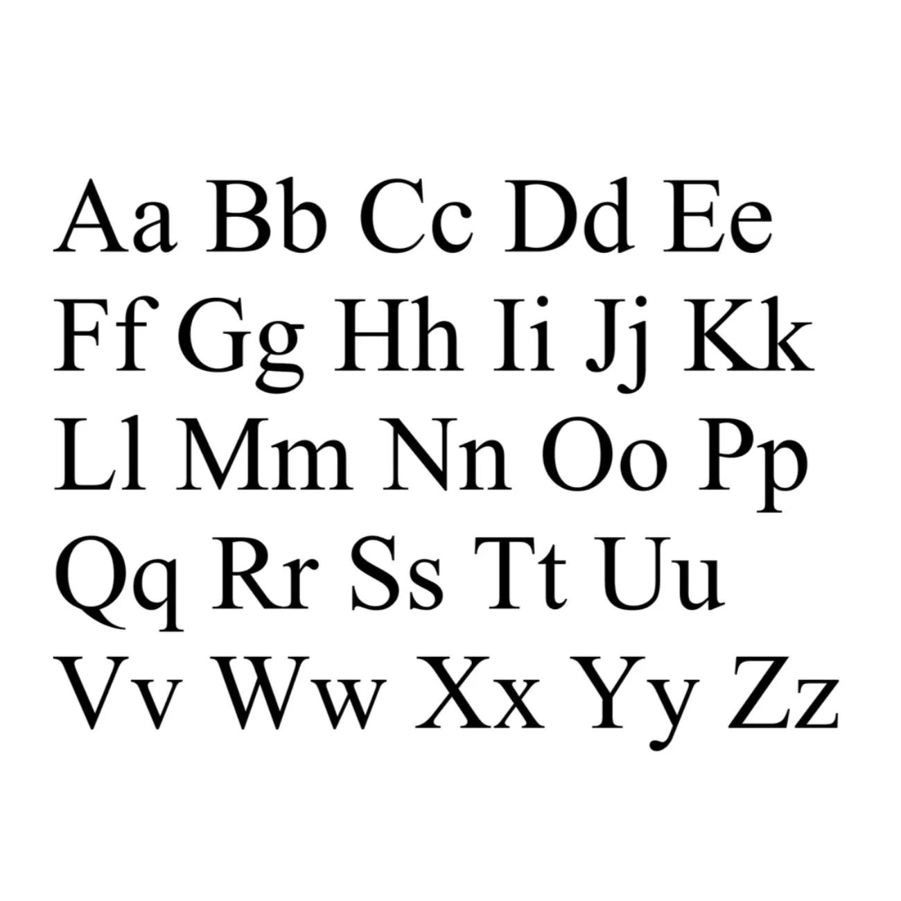 Lowercase Roman Times Initial Necklace