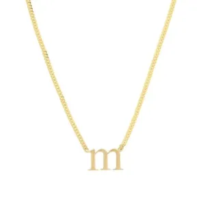 Lowercase Roman Times Initial Necklace