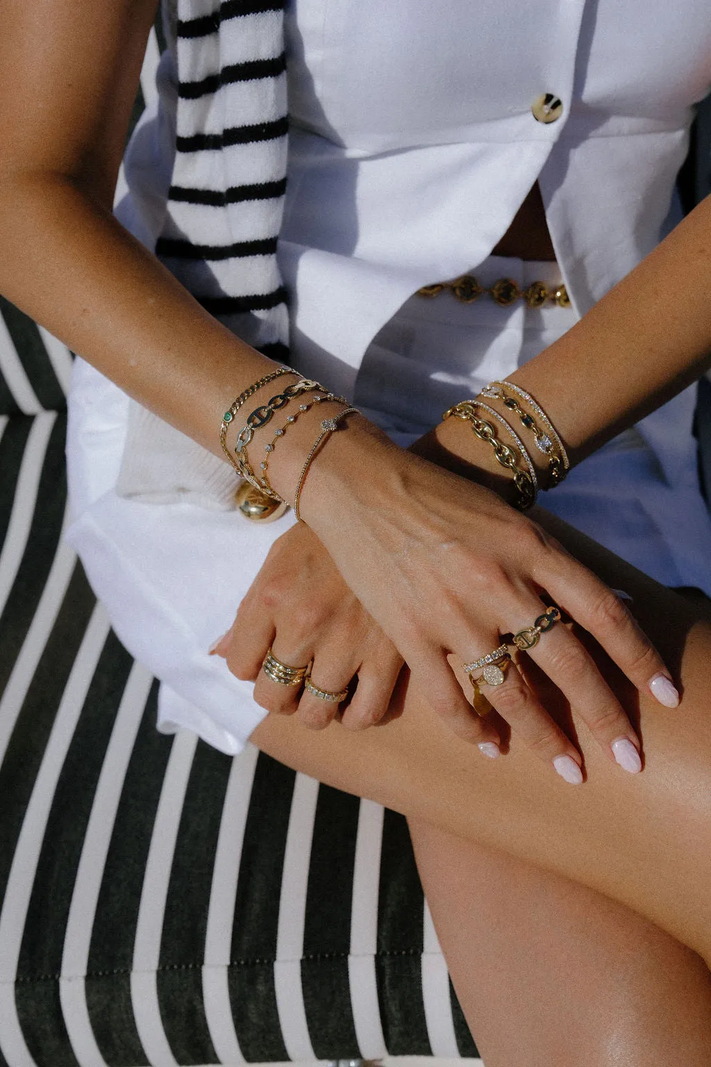 Lucky 7 Diamond Gypsy Stacking Ring