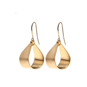 Luna - 24K gold teardrop shaped earrings