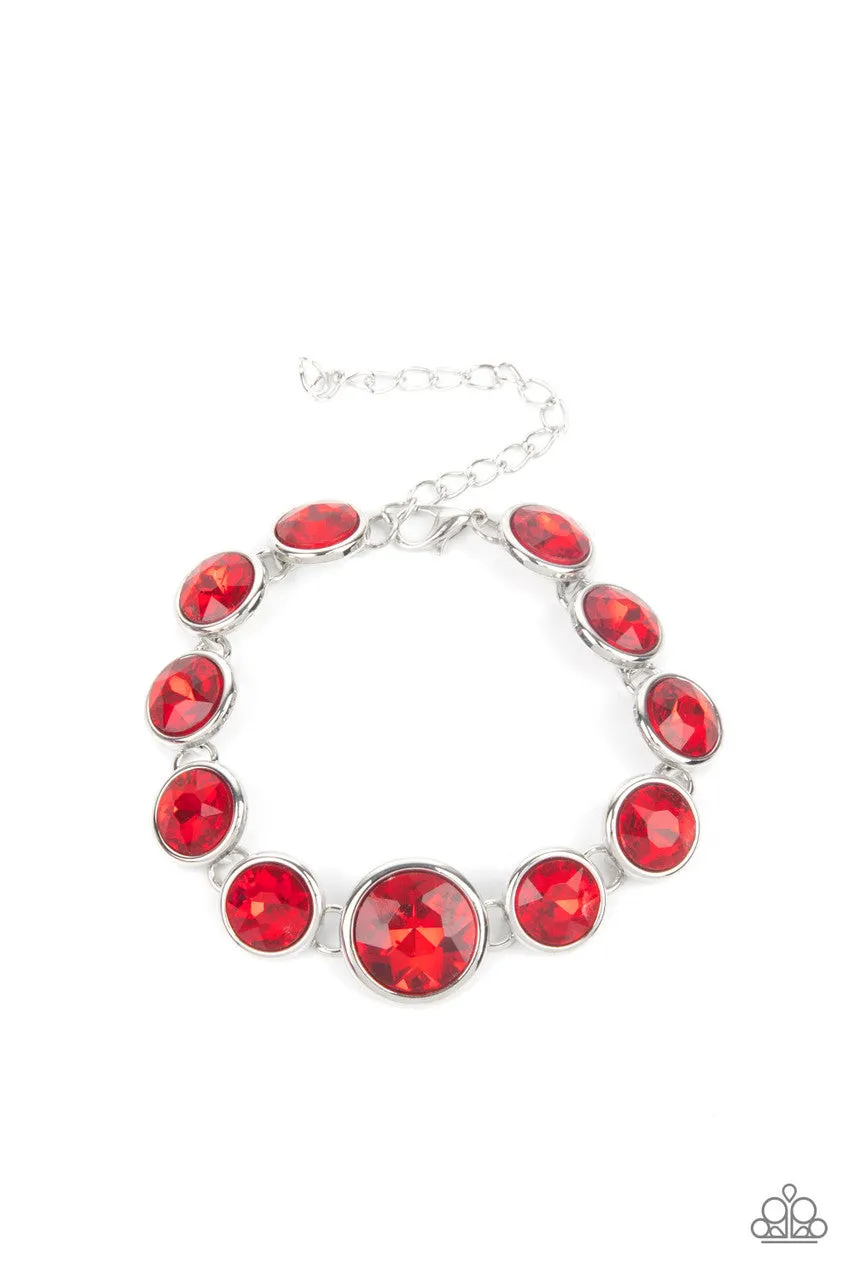 Lustrous Luminosity Red Paparazzi Bracelet