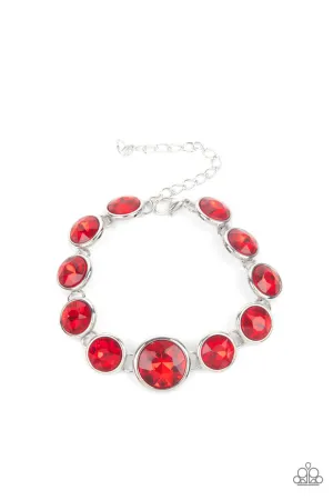 Lustrous Luminosity Red Paparazzi Bracelet