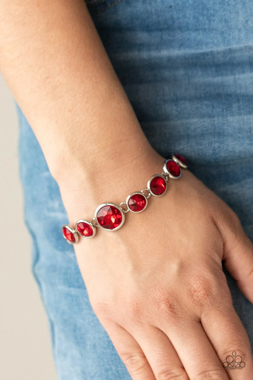 Lustrous Luminosity Red Paparazzi Bracelet