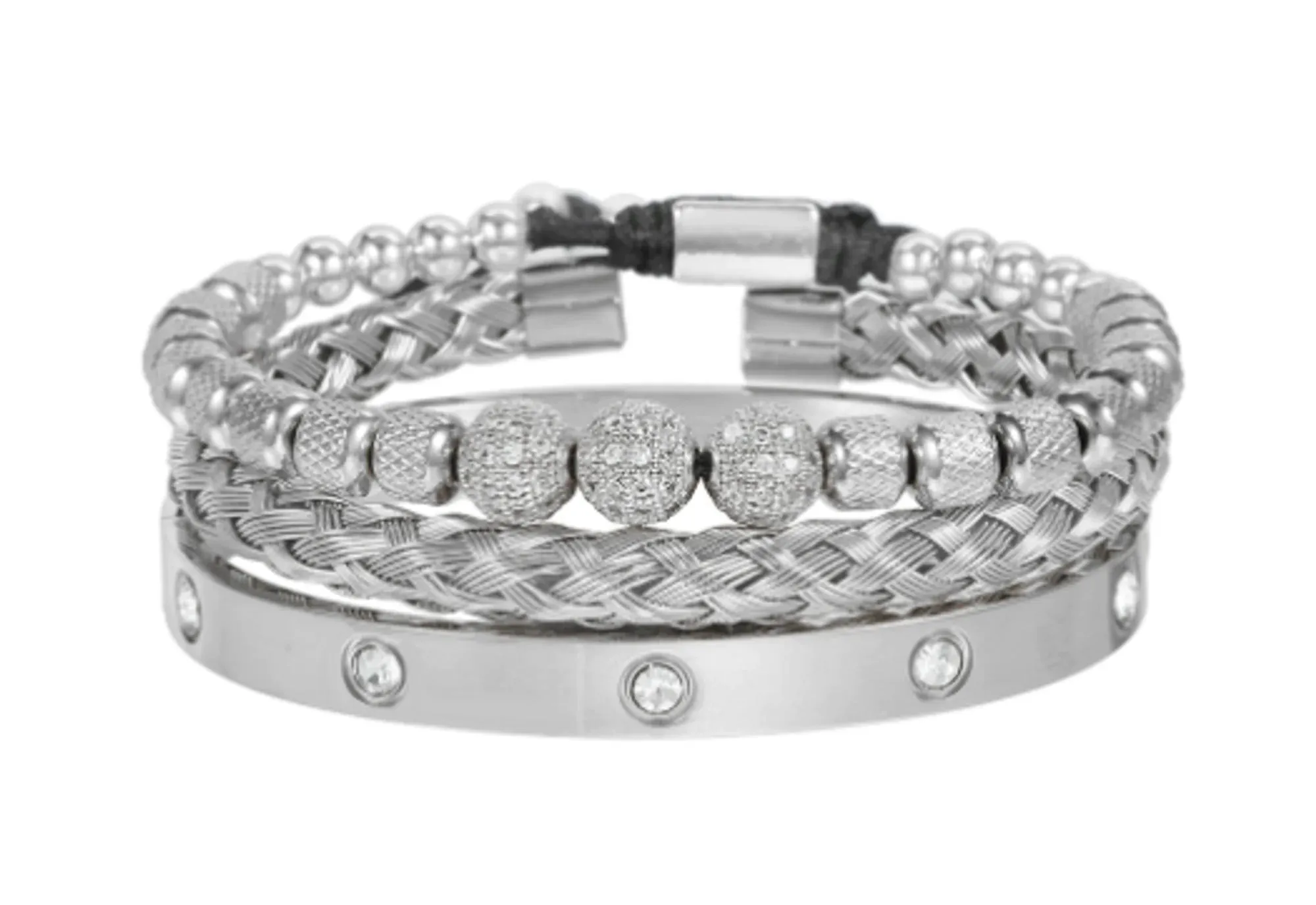 Luxury Micro Pave CZ Round Beads Men Bracelets