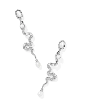 Lyle Silver Snake Linear Earrings