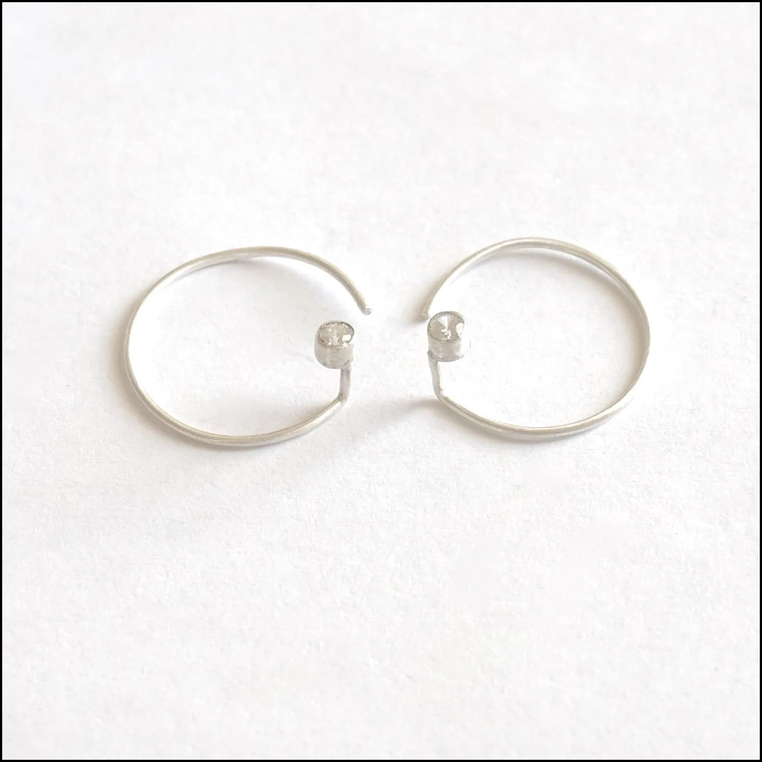 Make A Statement With Unique Jacket Threader Earrings w/ Stone Set in Sterling Silver Ball - 0254
