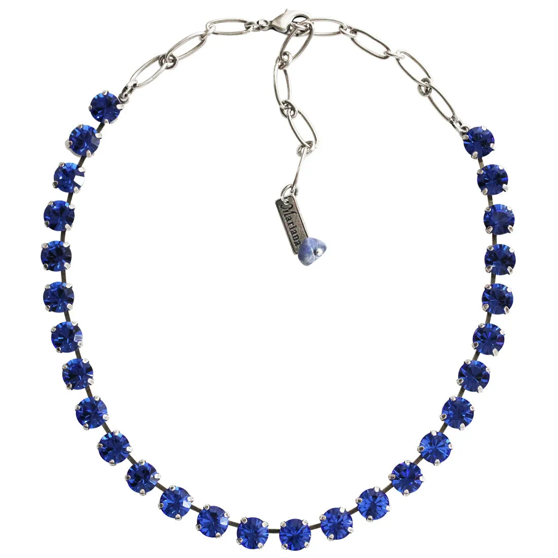 Mariana "Royal Blue" Silver Plated Must-Have Everyday Crystal Necklace, 3252 206206
