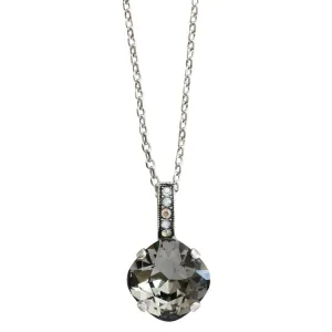 Mariana "Zulu" Silver Plated Cushion Cut Pendant Crystal Bail Necklace, 5326/1 1080
