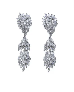 Marquis Cluster Drop Earrings