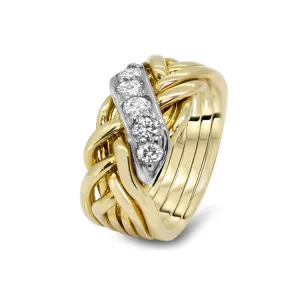Mens Gold Diamond 6WRD-MD