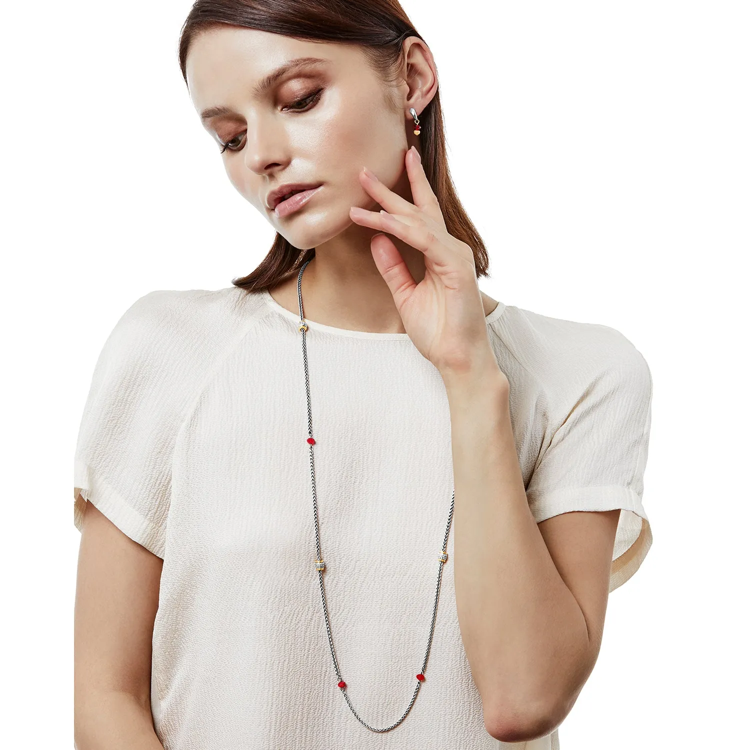 Meridian Two Tone Long Necklace - JM7316