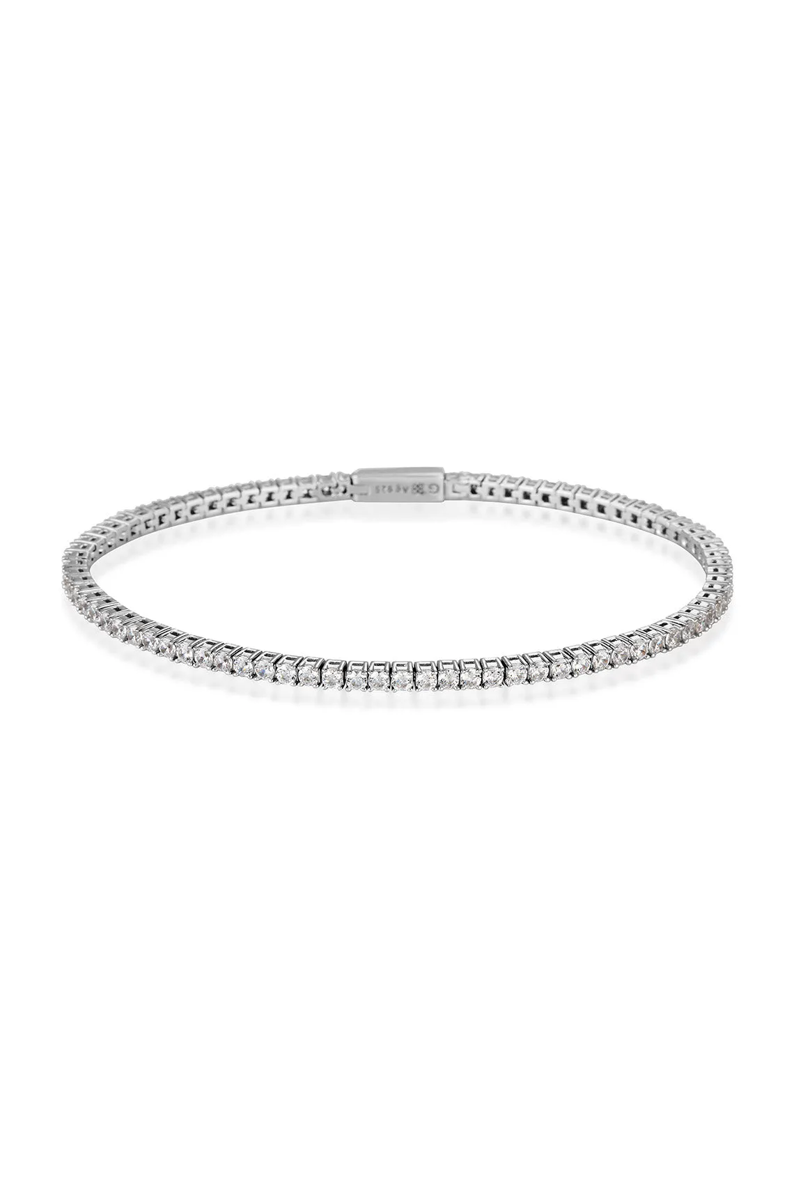 MILESTONE 2MM TENNIS BRACELET IN SILVER