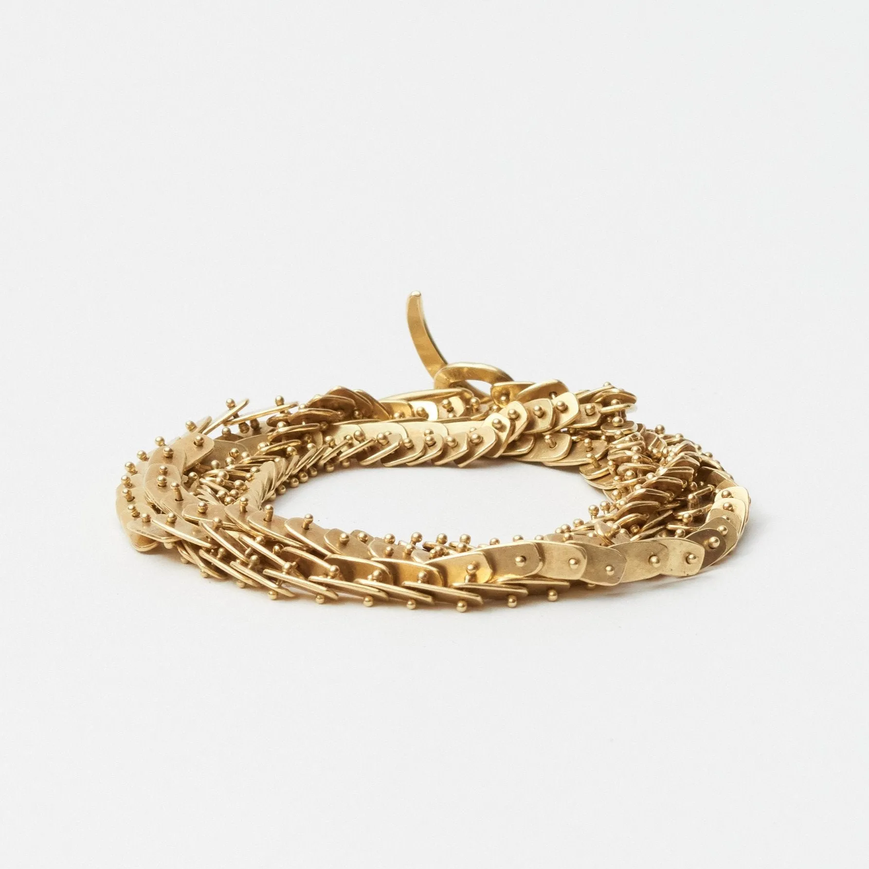 Mini Escamas Long, 19k Gold