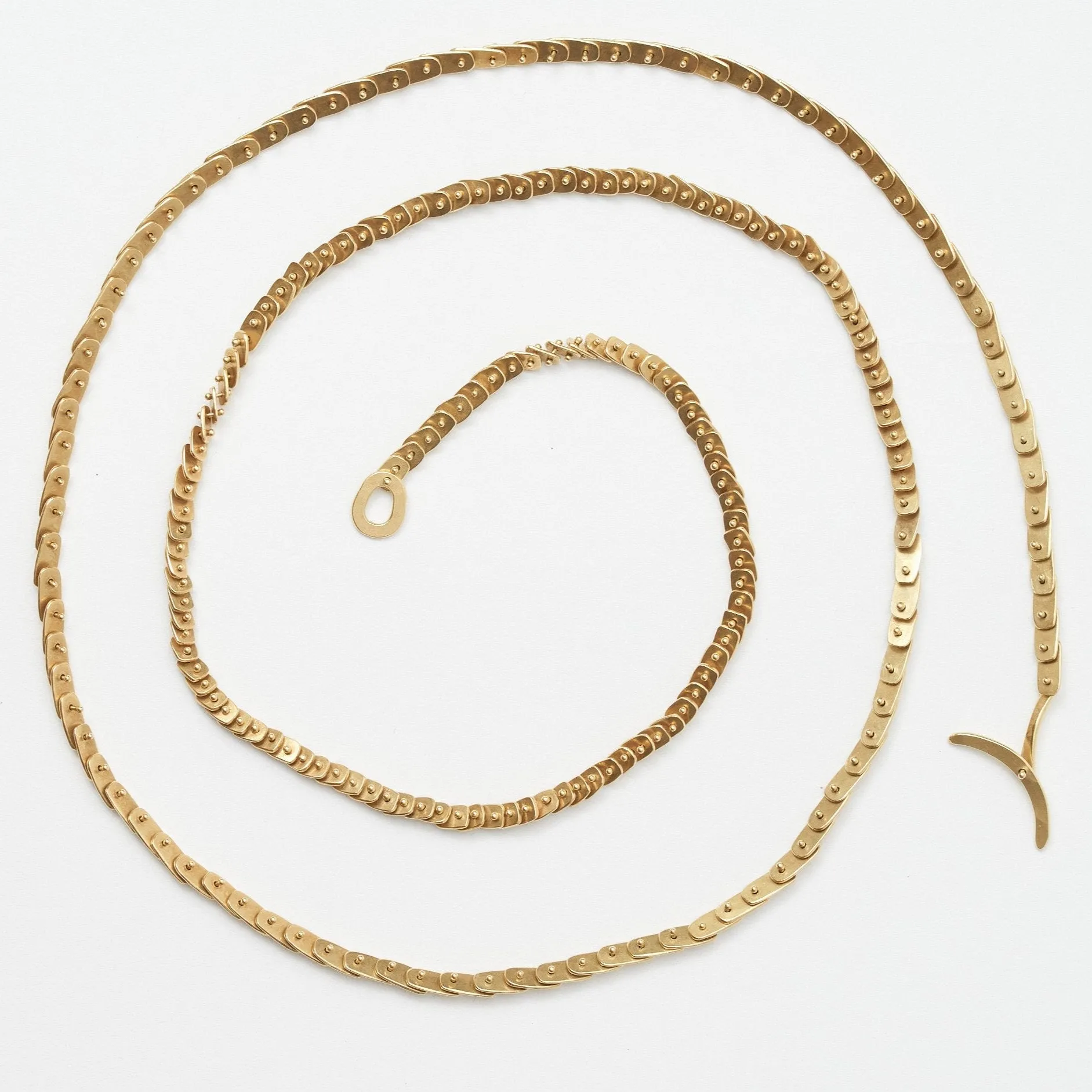 Mini Escamas Long, 19k Gold