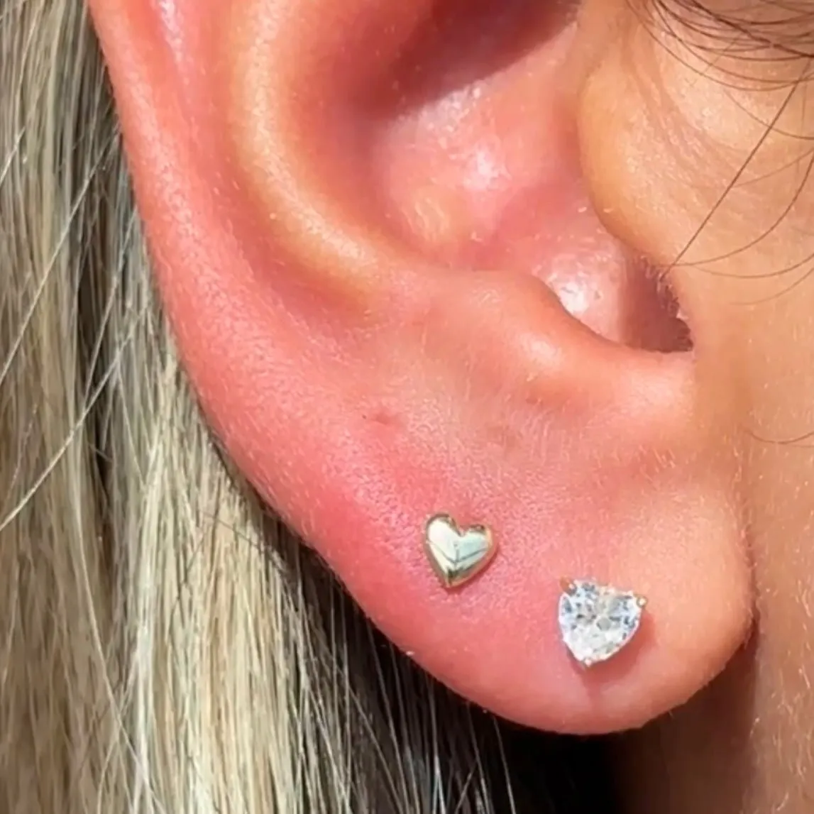 Minimalist Heart Flat Back Earring