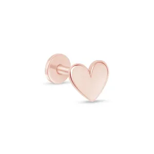 Minimalist Heart Flat Back Earring