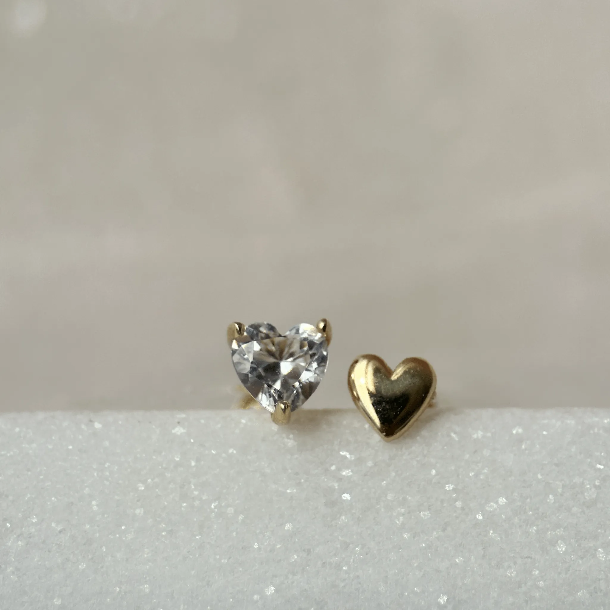 Minimalist Heart Flat Back Earring