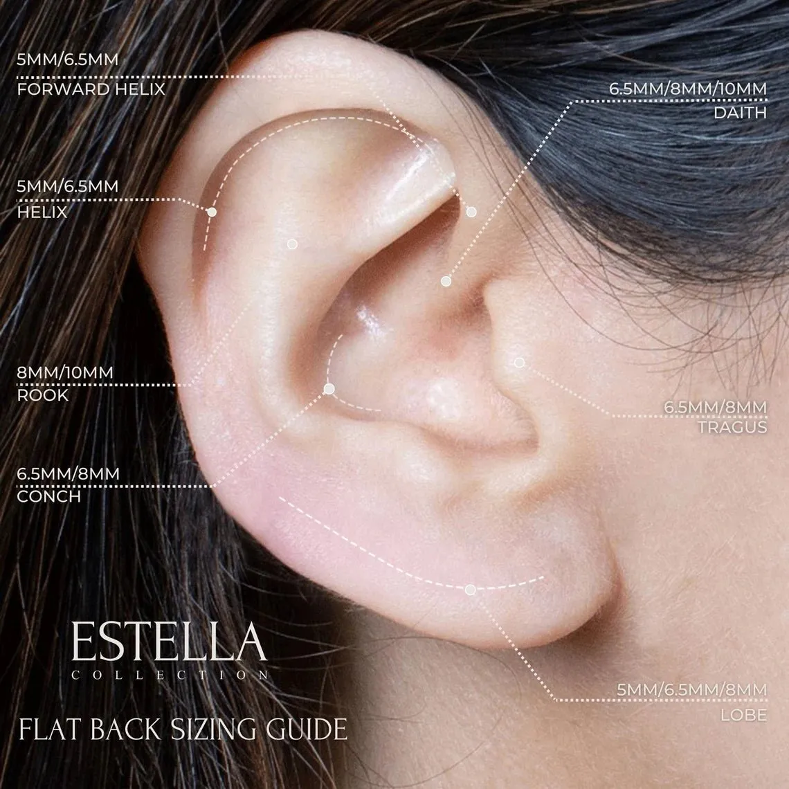Minimalist Heart Flat Back Earring