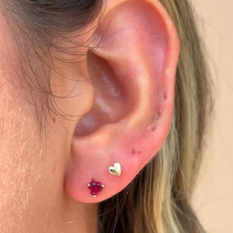 Minimalist Heart Flat Back Earring