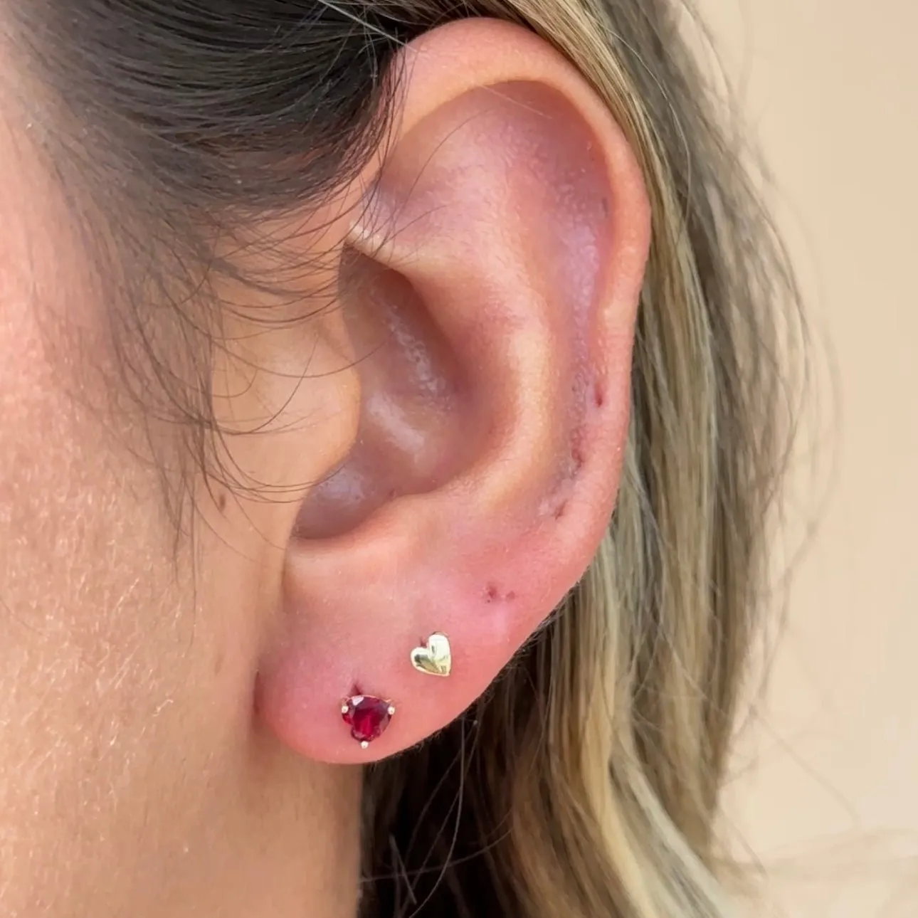 Minimalist Heart Flat Back Earring