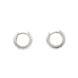 Minimalist Silver Huggie Hoop Earrings
