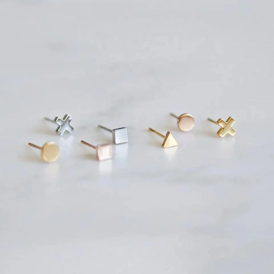 Minimalist Triangle Hypoallergenic Stud Earrings