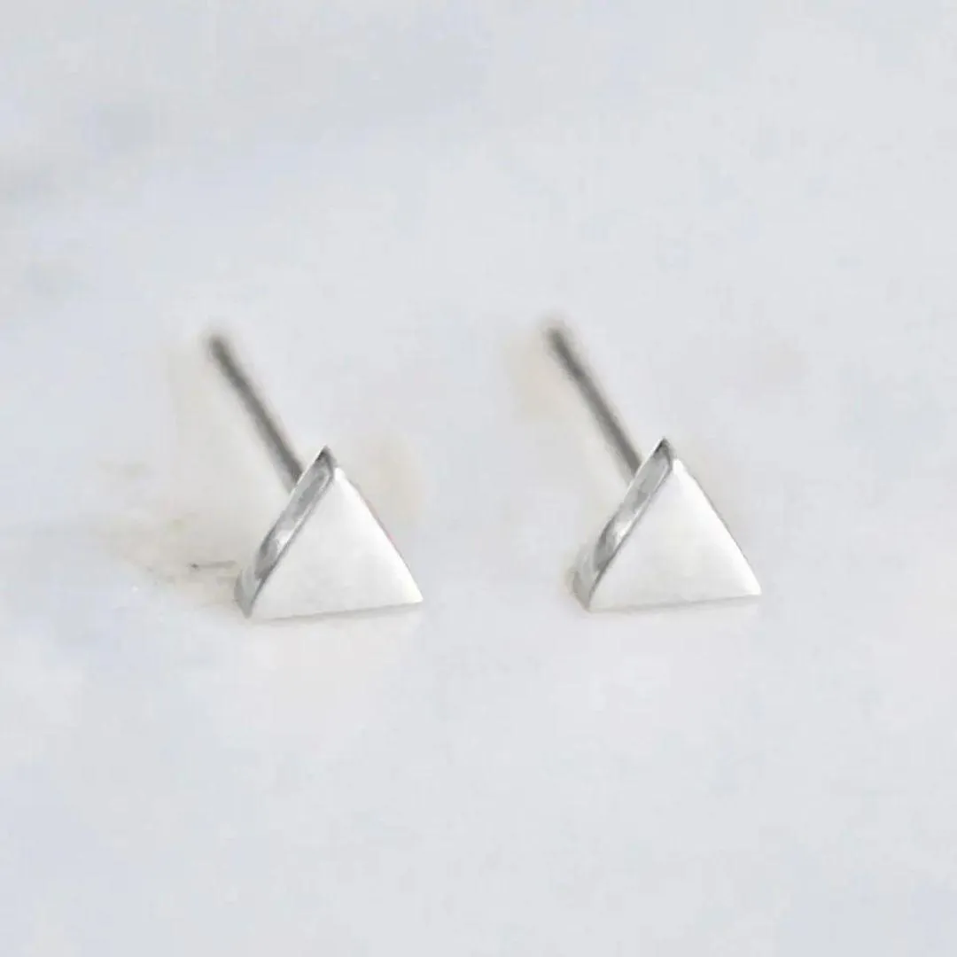 Minimalist Triangle Hypoallergenic Stud Earrings
