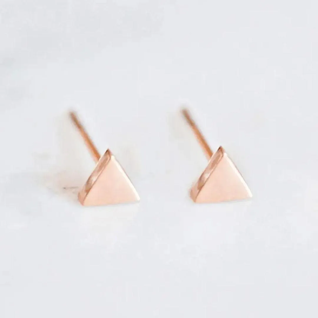 Minimalist Triangle Hypoallergenic Stud Earrings